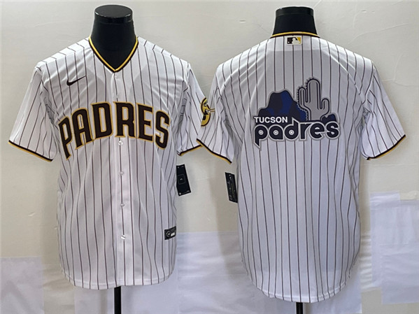 Men's San Diego Padres White Team Big Logo Cool Base Stitched Baseball Jersey